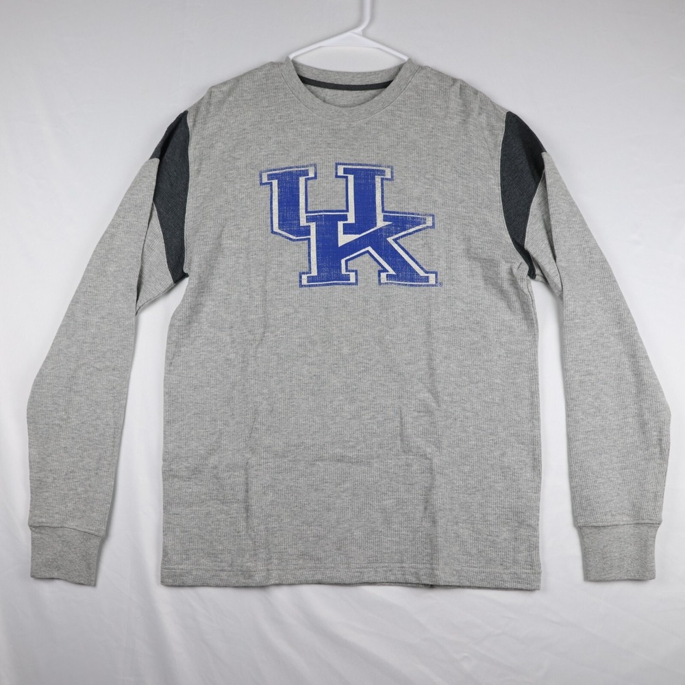 Colosseum Thermal T-Shirt Mens Large Two-Toned‎ Gray Kentucky Wildcats Crew Neck